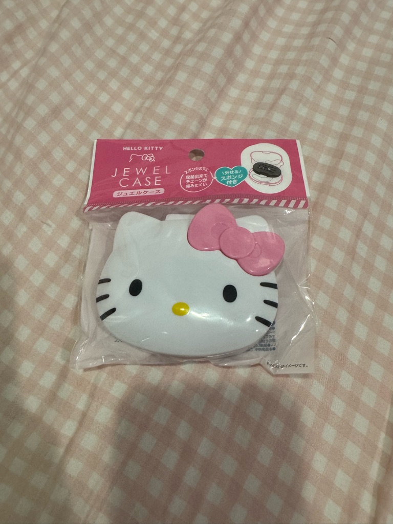Hello Kitty White  Pink Jewel Case  Hello Kitty Brand Bnwt